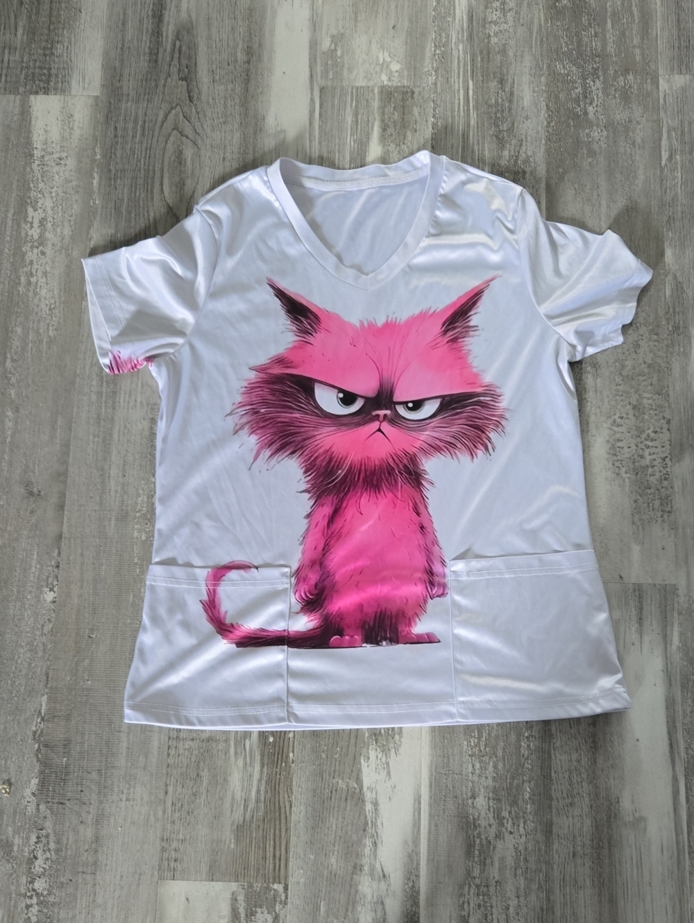 Grumpy Cat Scrub Top